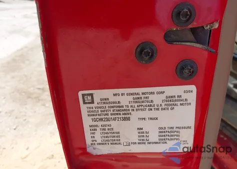 2004 Chevrolet Silverado 2500Hd Ls z USA, uszkodzony, nr VIN 1GCHK23U14F213890